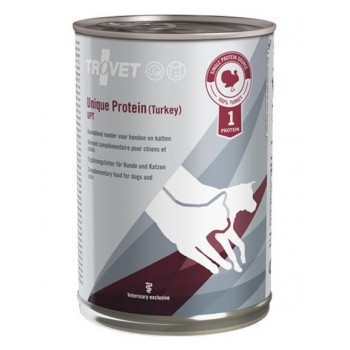 TROVET Unique Protein UPT with turkey - Wet dog and cat food - 400 g