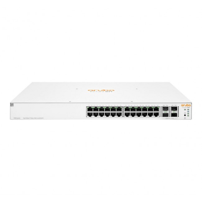 HPE Aruba Networking Instant On 1930 24G Class4 PoE 4SFP/SFP+ 370W Managed L2+ Gigabit Ethernet (10/100/1000) Power over Ethernet (PoE) 1U White HPE Aruba Networking Instant On 1930 24G Class4 PoE 4SFP/SFP+ 370W Managed L2+ Gigabit Ethernet (10/100/1000) Power over Ethernet (PoE) 1U White