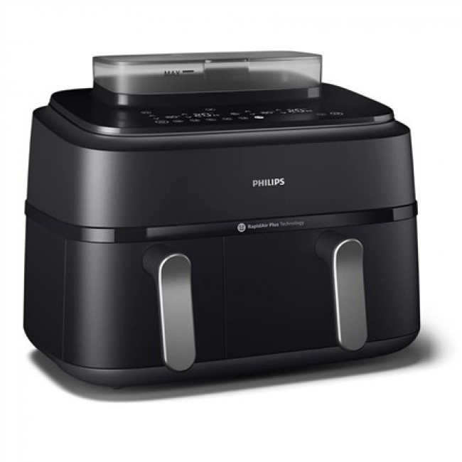 Philips 5000 series NA551/00 fryer Double 9 L Stand-alone 2750 W Hot air fryer Black, Silver