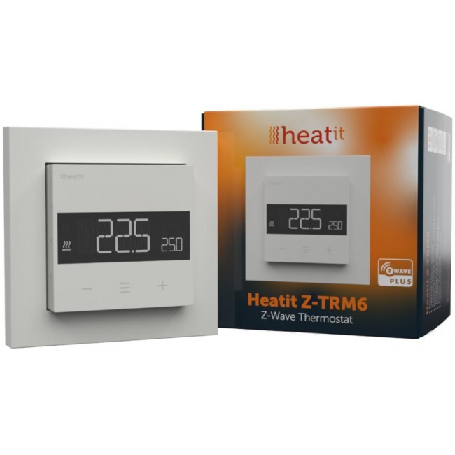 Termostat Heatit Z-TRM6 White RAL 9003 Z-Wave Thermostat 3600W 16A 868,4 Mhz