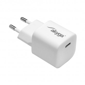 Akyga AK-CH-22 USB-Ladeger t 25 W Ausgangsstrom max. 3 A USB-C Universal, Tablet, Telephone, Smartwatch, Mobile phone White AC Fast charging Auto