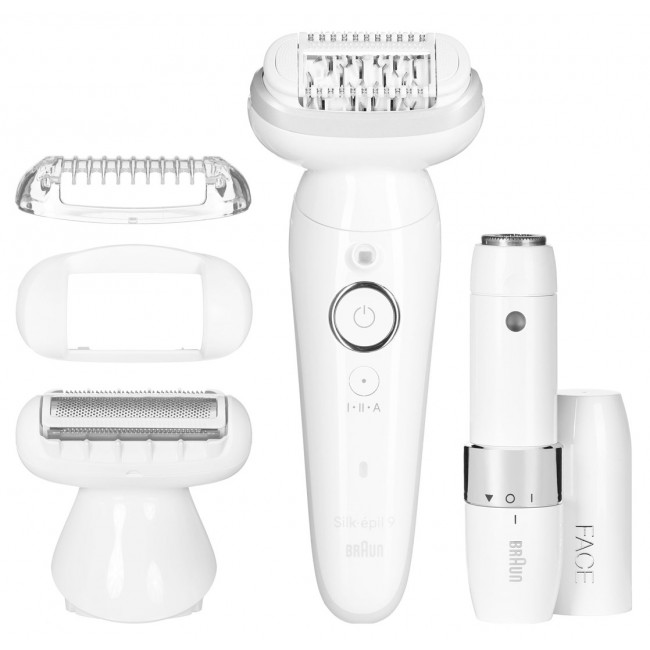 Braun Silk- pil 9 9-341 epilator 40 tweezers White