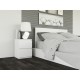 Topeshop M2 BIEL nightstand/bedside table 2 drawer(s) White