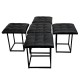 5-in-1 pouffe-transformer - 5 stools in 1 pouffe black eco leather