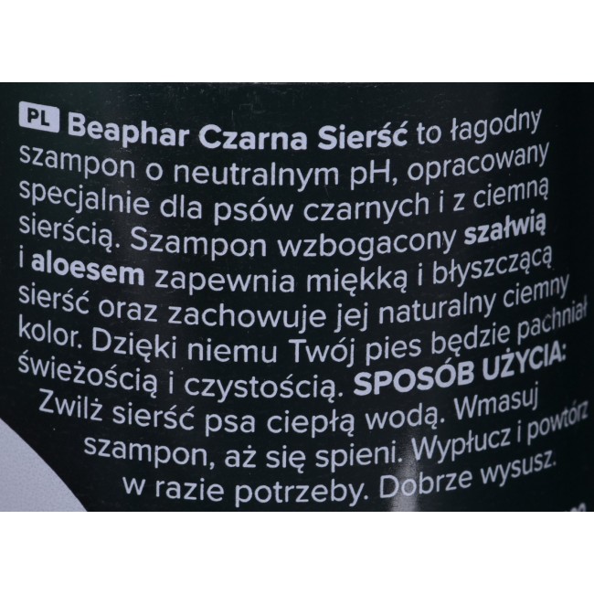 BEAPHAR Black coat - shampoo for dogs - 250ml BEAPHAR Black coat - shampoo for dogs - 250ml