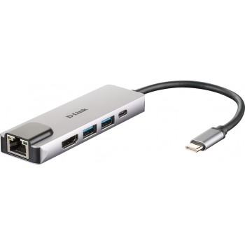 D-Link DUB-M520 laptop dock/port replicator Wired Thunderbolt 3 Aluminium