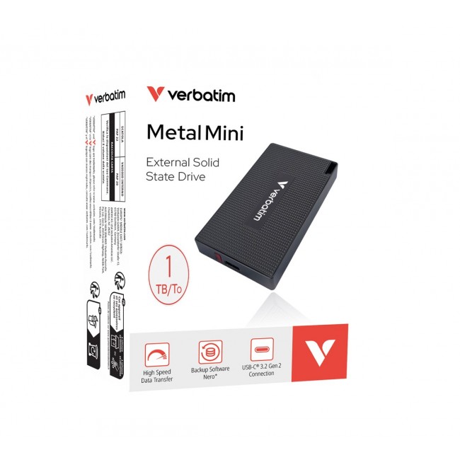 Verbatim Metal Mini SSD USB-C 3.2 Gen 2 1 TB