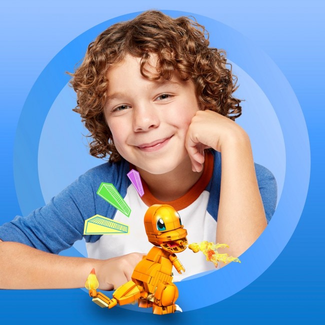 MEGA Pok mon Build & Show Charmander toy building set, 4 inches tall, MEGA Pok mon Build & Show Charmander toy building set, 4 inches tall,