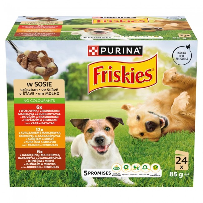 PURINA Friskies in sauce - wet dog food - 24x85g PURINA Friskies in sauce - wet dog food - 24x85g