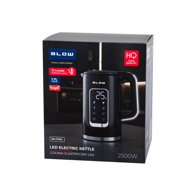 Black kettle with display 2500W BK-17PBT BLOW WI-FI TUYA Black kettle with display 2500W BK-17PBT BLOW WI-FI TUYA
