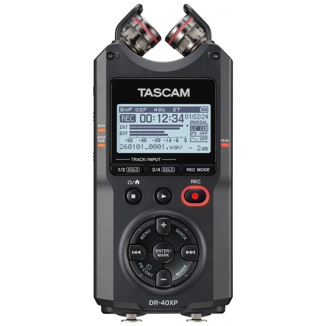 Tascam DR-40XP - portable four-track digital recorder with a USB audio interface