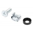 Intellinet Cage Nut Set (100 Pack), M6 Nuts, Bolts and Washers, Suitable for Network Cabinets/Server Racks, Plastic Storage Jar, Lifetime Warranty