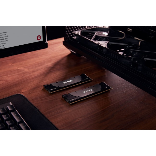 Kingston Technology FURY 32GB 3600MT/s DDR4 CL16 DIMM (Kit of 2) 2RX8 Renegade Black Kingston Technology FURY 32GB 3600MT/s DDR4 CL16 DIMM (Kit of 2) 2RX8 Renegade Black