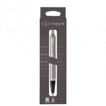 PARKER Kugelschreiber IM Brushed Metal C.C. M Schwarz Geschenkbox