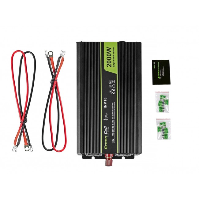 Green Cell INV10 power adapter/inverter Auto 2000 W Black Green Cell INV10 power adapter/inverter Auto 2000 W Black