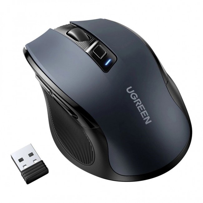 Ugreen MU006 Optical Mouse Wireless USB 2.4GHz / Bluetooth 5.0 4000 DPI - Black Ugreen MU006 Optical Mouse Wireless USB 2.4GHz / Bluetooth 5.0 4000 DPI - Black