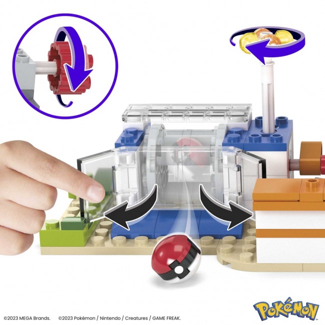 MEGA Pok mon Building Toy Kit, Forest Center (648 Pieces) with 4 Action Figures