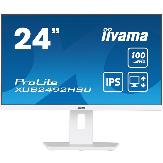 iiyama 24 IPS technology panel with 150mm height adjustable stand and 100Hz refresh rate