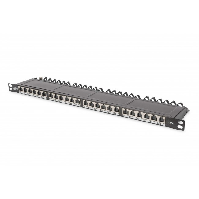 Patch panel high density 19'' 24x RJ45, 0.5U Patch panel high density 19'' 24x RJ45, 0.5U