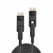 Lindy 20m Fibre Optic Hybrid Mini DisplayPort 1.4 Cable with Detachable DP Connectors Lindy 20m Fibre Optic Hybrid Mini DisplayPort 1.4 Cable with Detachable DP Connectors