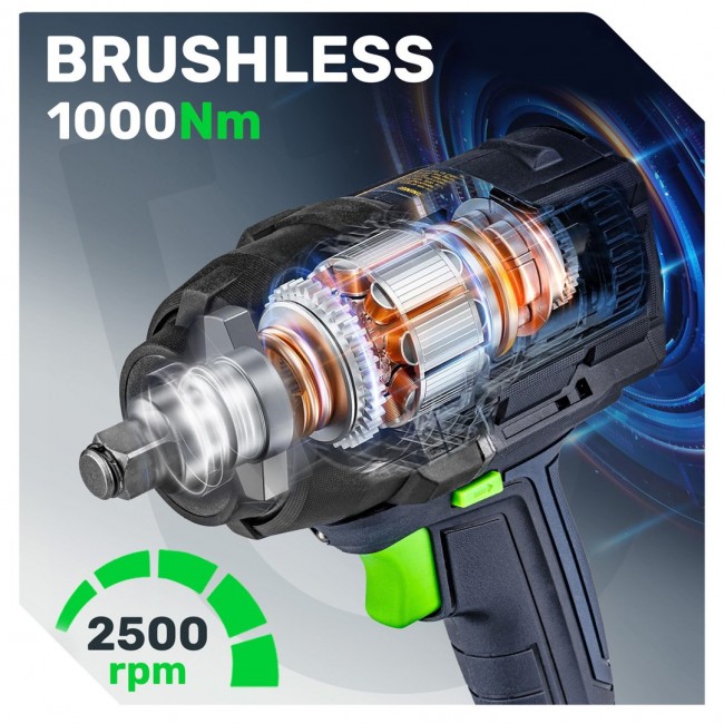 Brushless impact wrench 20 V W04604 WUBER