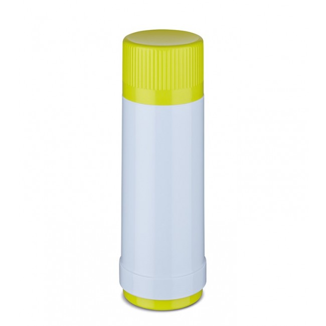 ROTPUNKT Glass thermos, capacity 0.750 l, polar-el.-summer squash (white-yellow)