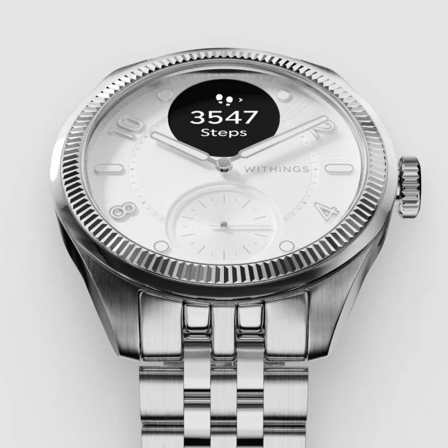 Withings ScanWatch Nova OLED 39 mm Hybrid Grey, Titanium GPS (satellite)