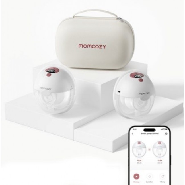 Momcozy M5 Breast pump with app control Double set Red