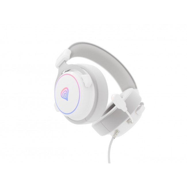 GENESIS Neon 764 White Headset Wired Head-band Gaming USB Type-A