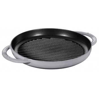 STAUB round cast iron grill pan with two handles 40509-522-0 - graphite 26 cm