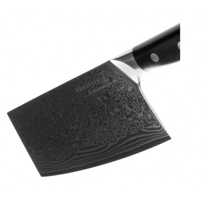 Cleaver Kohersen Elegance Ebony Wood Damascus steel cleaver 16.5 cm Cleaver Kohersen Elegance Ebony Wood Damascus steel cleaver 16.5 cm