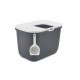 SAVIC HOP Anthracite with White Lid Cat Litter Tray 58.5x39x39.5 cm 1 pc. SAVIC HOP Anthracite with White Lid Cat Litter Tray 58.5x39x39.5 cm 1 pc.