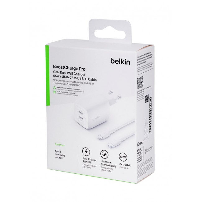 Belkin WCH013vf2MWH-B6 Laptop, Smartphone White AC Fast charging Indoor Belkin WCH013vf2MWH-B6 Laptop, Smartphone White AC Fast charging Indoor