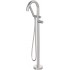 Freestanding bath faucet with shower set