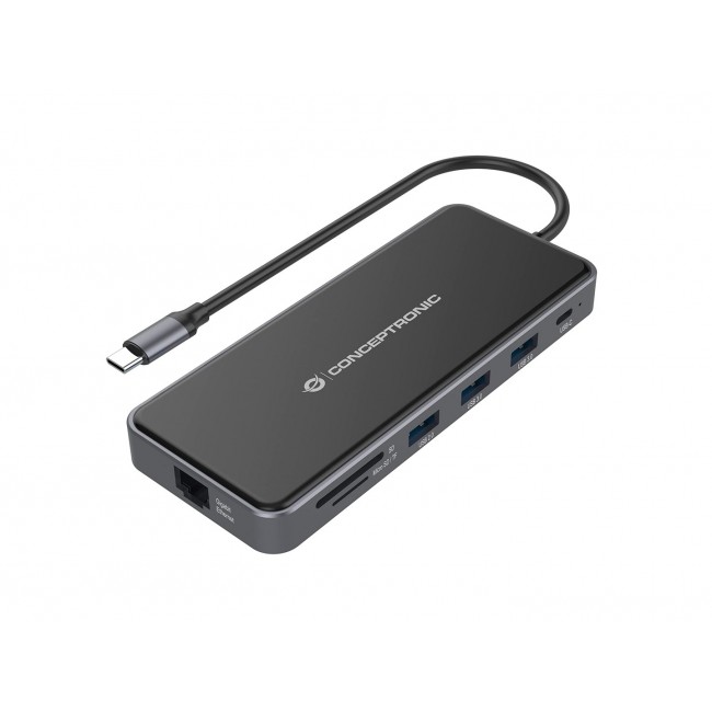Conceptronic DONN15G laptop dock/port replicator Wired USB 3.2 Gen 1 (3.1 Gen 1) Type-C Grey Conceptronic DONN15G laptop dock/port replicator Wired USB 3.2 Gen 1 (3.1 Gen 1) Type-C Grey