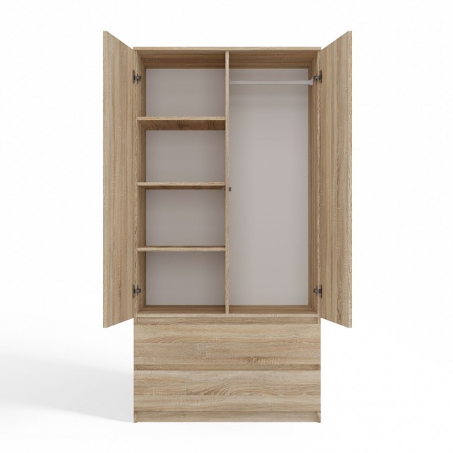 Topeshop SZAFA MALWA SON bedroom wardrobe/closet 5 shelves 2 door(s) Oak Topeshop SZAFA MALWA SON bedroom wardrobe/closet 5 shelves 2 door(s) Oak