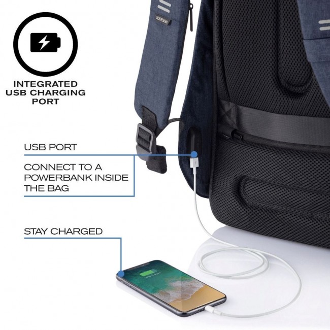 XD DESIGN ANTI-THEFT BACKPACK BOBBY HERO SMALL NAVY P/N: P705.705 XD DESIGN ANTI-THEFT BACKPACK BOBBY HERO SMALL NAVY P/N: P705.705
