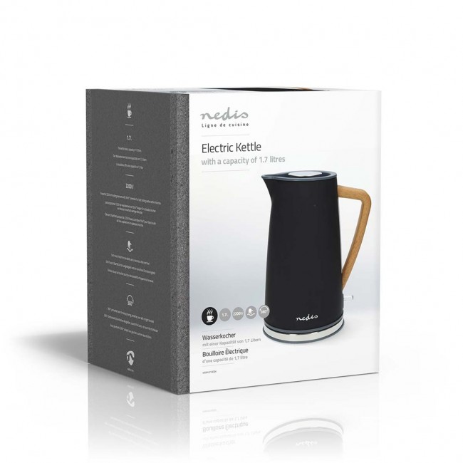 Nedis KAWK510EBK electric kettle 1.7 L 2200 W Black Nedis KAWK510EBK electric kettle 1.7 L 2200 W Black