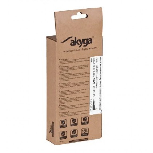 Akyga AK-ND-54 power adapter/inverter Indoor 45 W Black