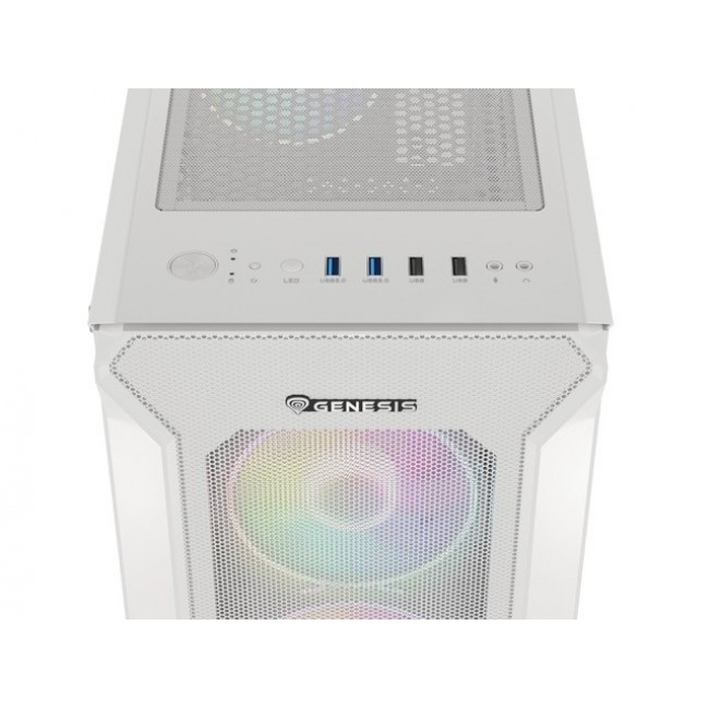 Genesis CASE MIDI TOWER IRID 505 ARGB White NPC-1872 Genesis CASE MIDI TOWER IRID 505 ARGB White NPC-1872