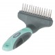 KERBL Double-row comb with rotating teeth for dog undercoat - 15x9 cm