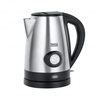 Electric kettle with water temperature indicator, TEESA, stainless steel, 2200W, 1,7L