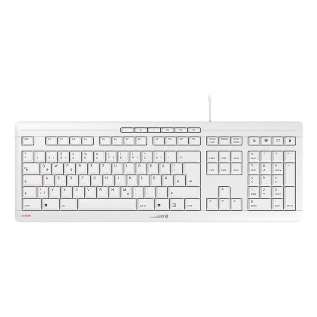 CHERRY STREAM keyboard Office USB QWERTZ German White CHERRY STREAM keyboard Office USB QWERTZ German White