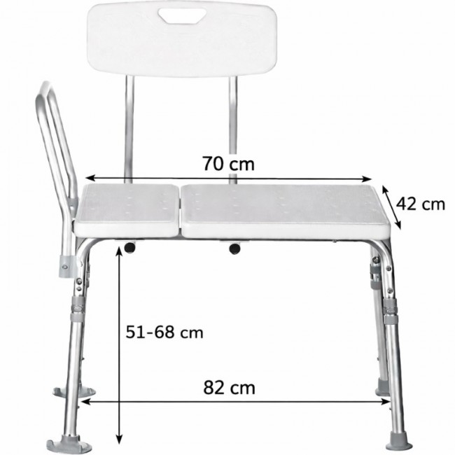 Bath bench with backrest ACTIONMED Bath bench with backrest ACTIONMED