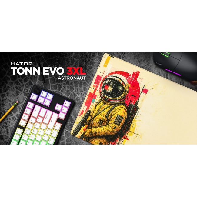 HATOR Tonn EVO 3XL Astronaut Gaming mouse pad Multicolor