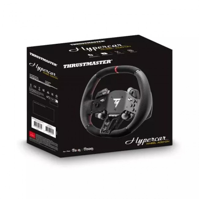 Thrustmaster Hypercar Wheel Add-On Black, Silver USB Steering wheel Analogue / Digital PC, PlayStation 4, PlayStation 5, Xbox One, Xbox One S, Xbox One X