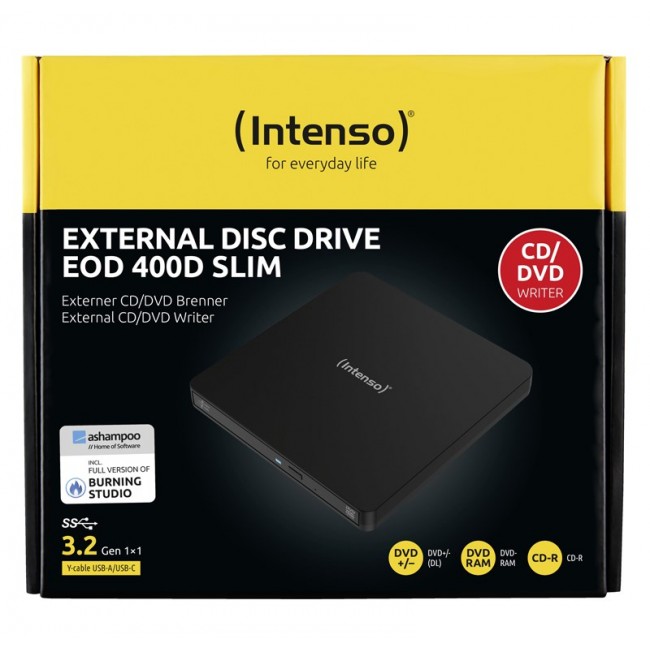 Intenso EOD 400D Slim optical disc drive DVD Super Multi DL Black