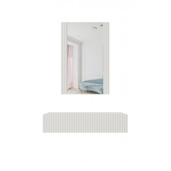 Dressing table with mirror PAFOS 80x41.6x100 white matte