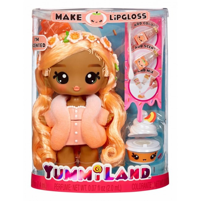 MGA Entertainment Yummiland Large Doll + Lipgloss Pet- Piper Peach MGA Entertainment Yummiland Large Doll + Lipgloss Pet- Piper Peach
