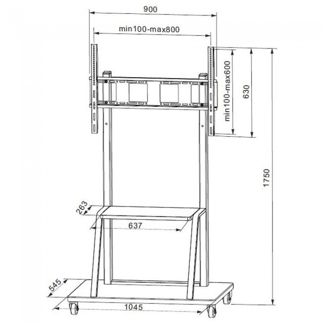 Techly ICA-TR30 signage display mount 2.54 m (100 Techly ICA-TR30 signage display mount 2.54 m (100